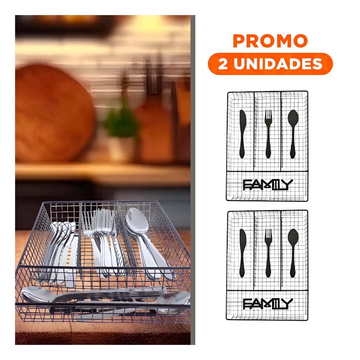 PACK2 CAJA CON 4 ESPACIOS PARA SERVICIOS EN ESTRUCTURA DE METAL COLOR NEGRO FUNCIONAL - 1