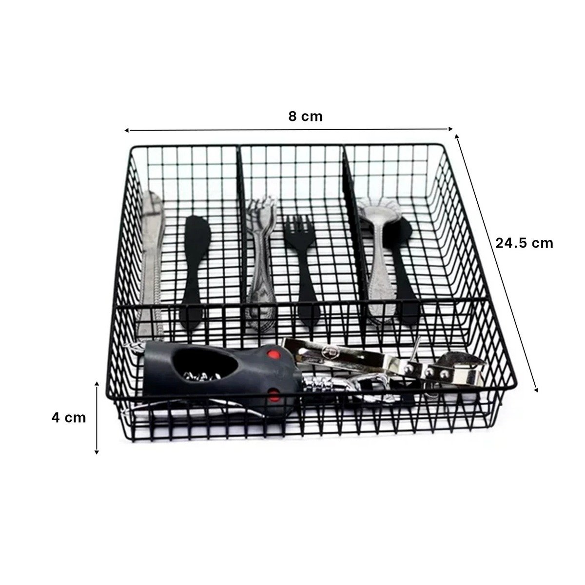 PACK2 CAJA CON 4 ESPACIOS PARA SERVICIOS EN ESTRUCTURA DE METAL COLOR NEGRO FUNCIONAL - 4