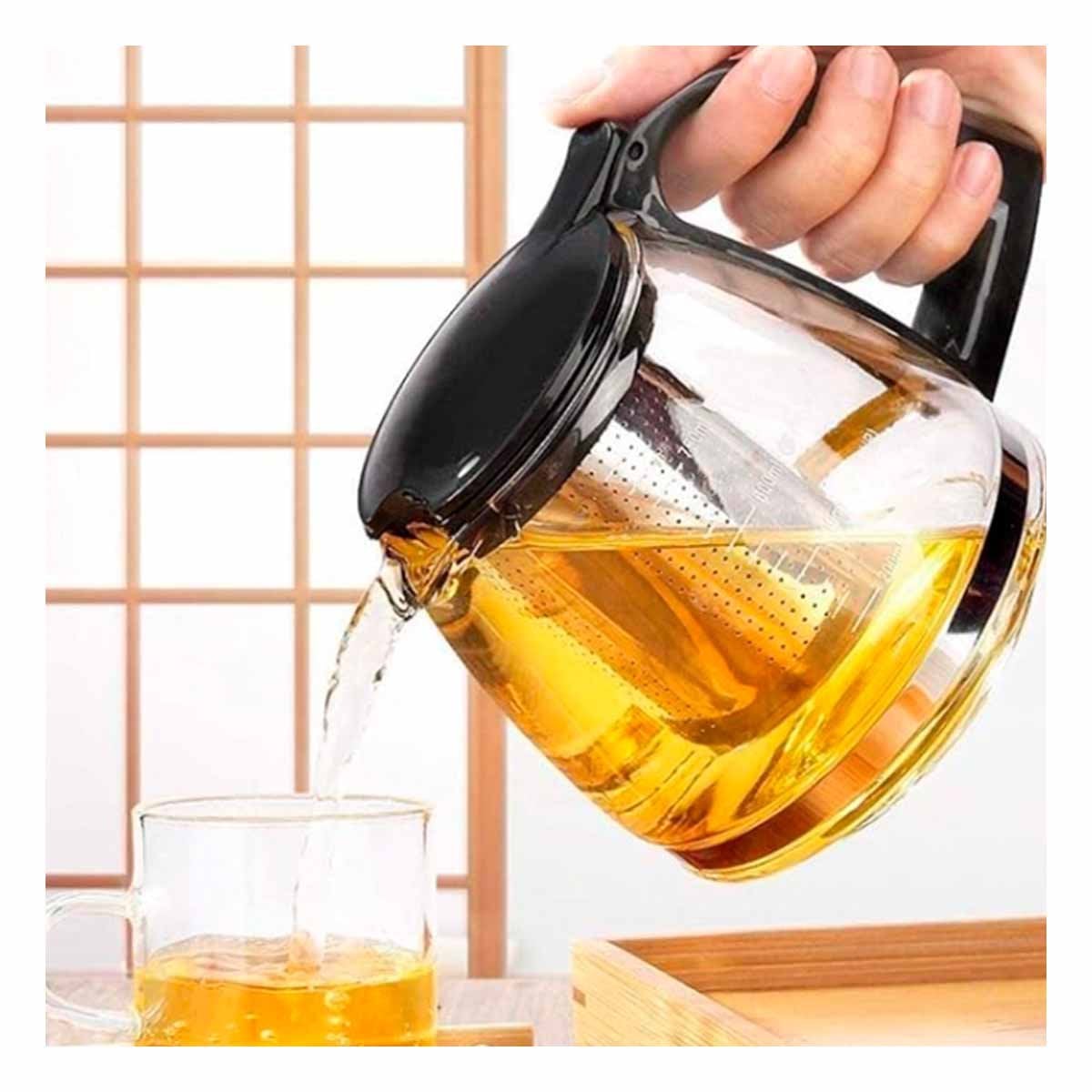 PACK4 TETERA COMPACTA DE VIDRIO CON FILTRO 1.5 LT PARA PREPARAR CAFE O TE FACILMENTE - 3