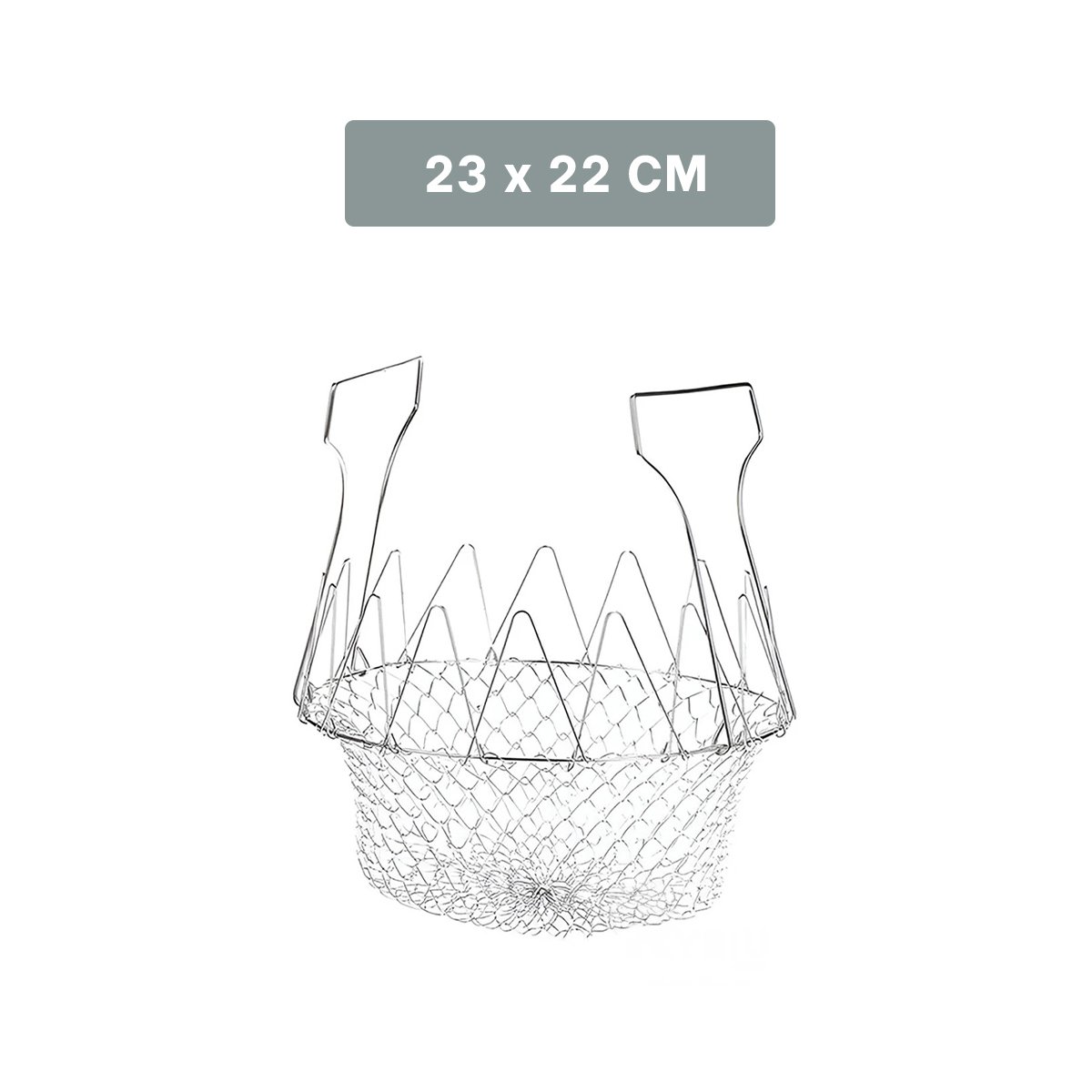 PACK12 BANDEJA COCINA COLAR ACERO 23CM PLATEADO PARA FREIR Y SERVIR PRACTICO - 4