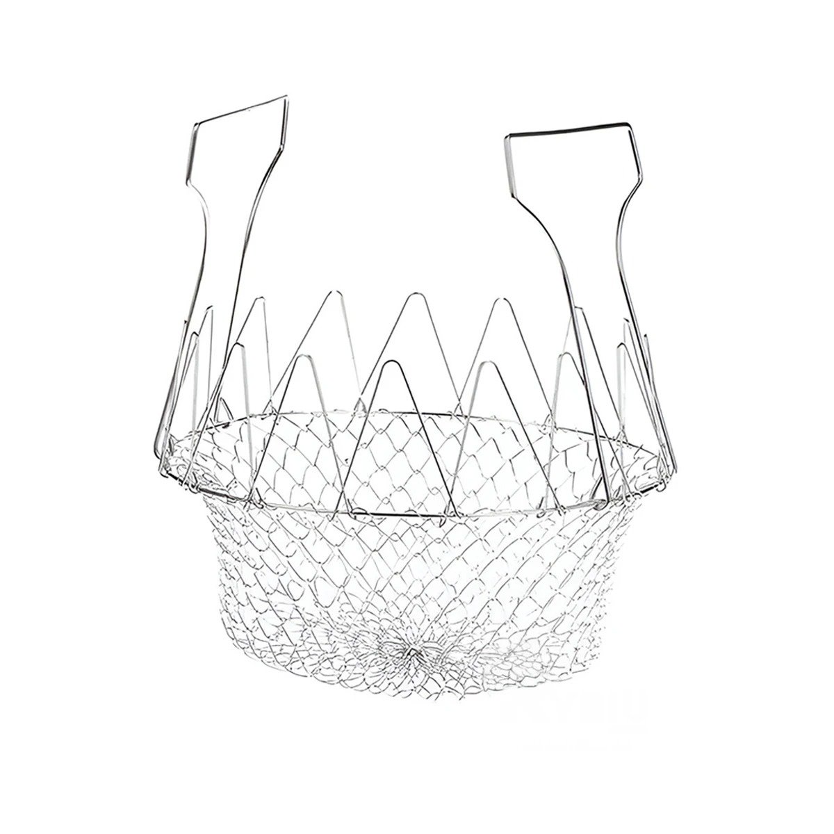 PACK4 SOPORTE FREIR ACERO 23CM PLATEADO PARA COCINA SEGURO Y PRACTICO Y+PAPEL REGALO - 3