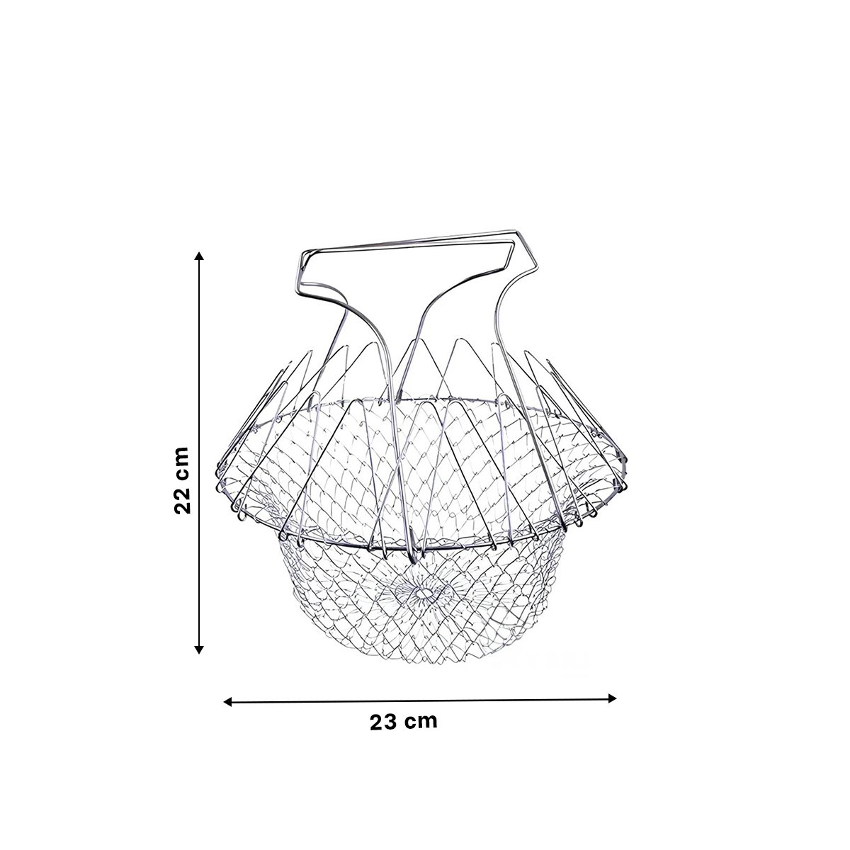 PACK4 SOPORTE FREIR ACERO 23CM PLATEADO PARA COCINA SEGURO Y PRACTICO Y+PAPEL REGALO - 4