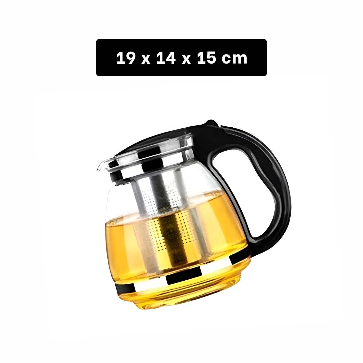 PACK12 RECIPIENTE MODERNO PORTATIL DE VIDRIO CON FILTRO 1.5 LT PARA TE CALIENTE Y+PAPEL REGALO - 4