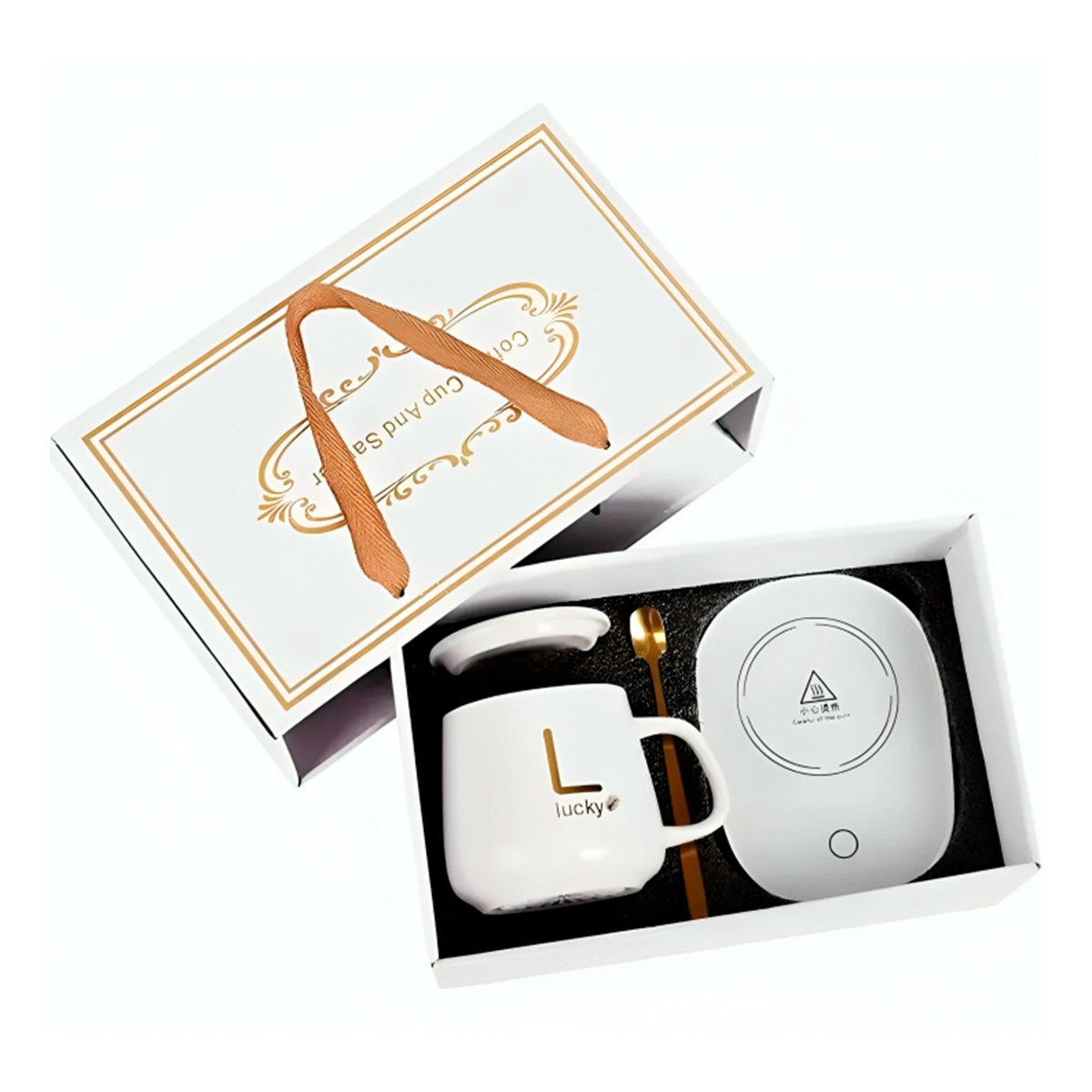 PACK6 ACCESORIO PORTATIL CALENTADOR DE TAZA BLANCO EN CAJA Y+REGALO STICKER - 2