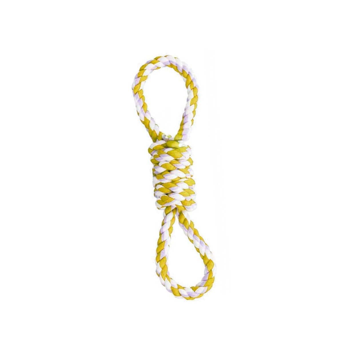 PACK6 JUGUETE DE SOGA DE 4 NUDOS AMARILLO PARA DISFRUTAR DE SU TARDE Y+REGALO STICKER - 2
