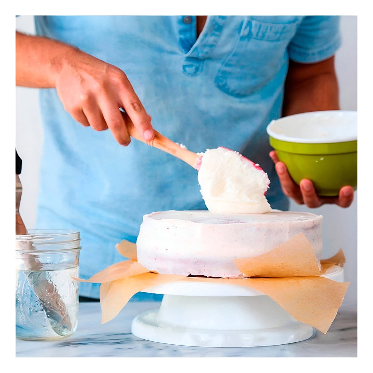 PACK4 SOPORTE DE REPOSTERIA BLANCO GIRATORIA FACIL DE USAR EN HOGAR Y COCINA - 2