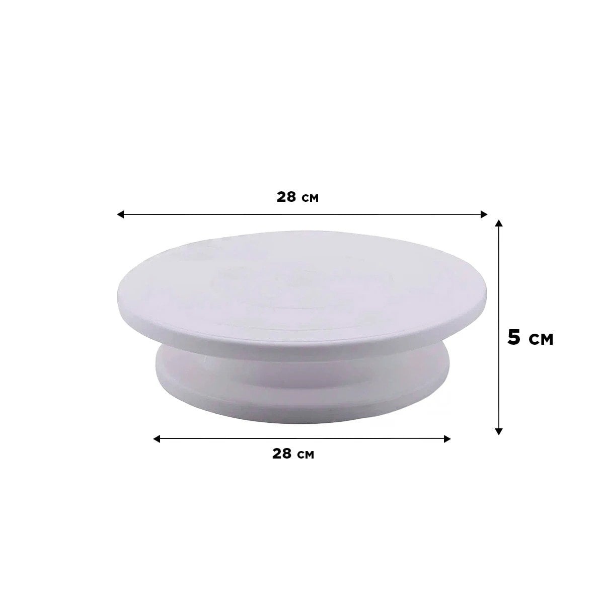 PACK12 SOPORTE DE COCINA BLANCO GIRATORIA PRACTICO PARA TORTAS Y POSTRES CASEROS - 4