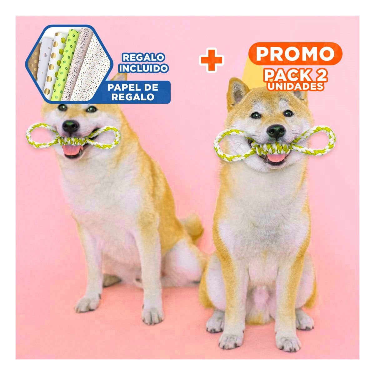 PACK2 CUERDA SOGA 4 NUDOS PET AMARILLO DE APLICACION MUY UTIL Y+PAPEL REGALO - 1