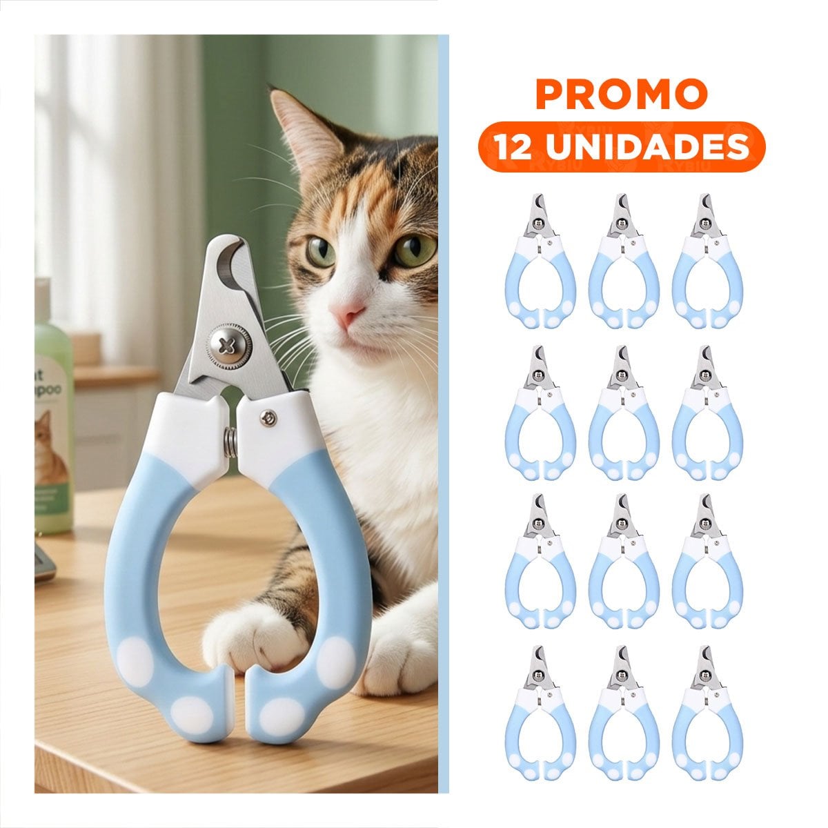 PACK12 ACCESORIO DE ASEO CELESTE CHICO PARA SU ESTANTE Y+REGALO STICKER - 1