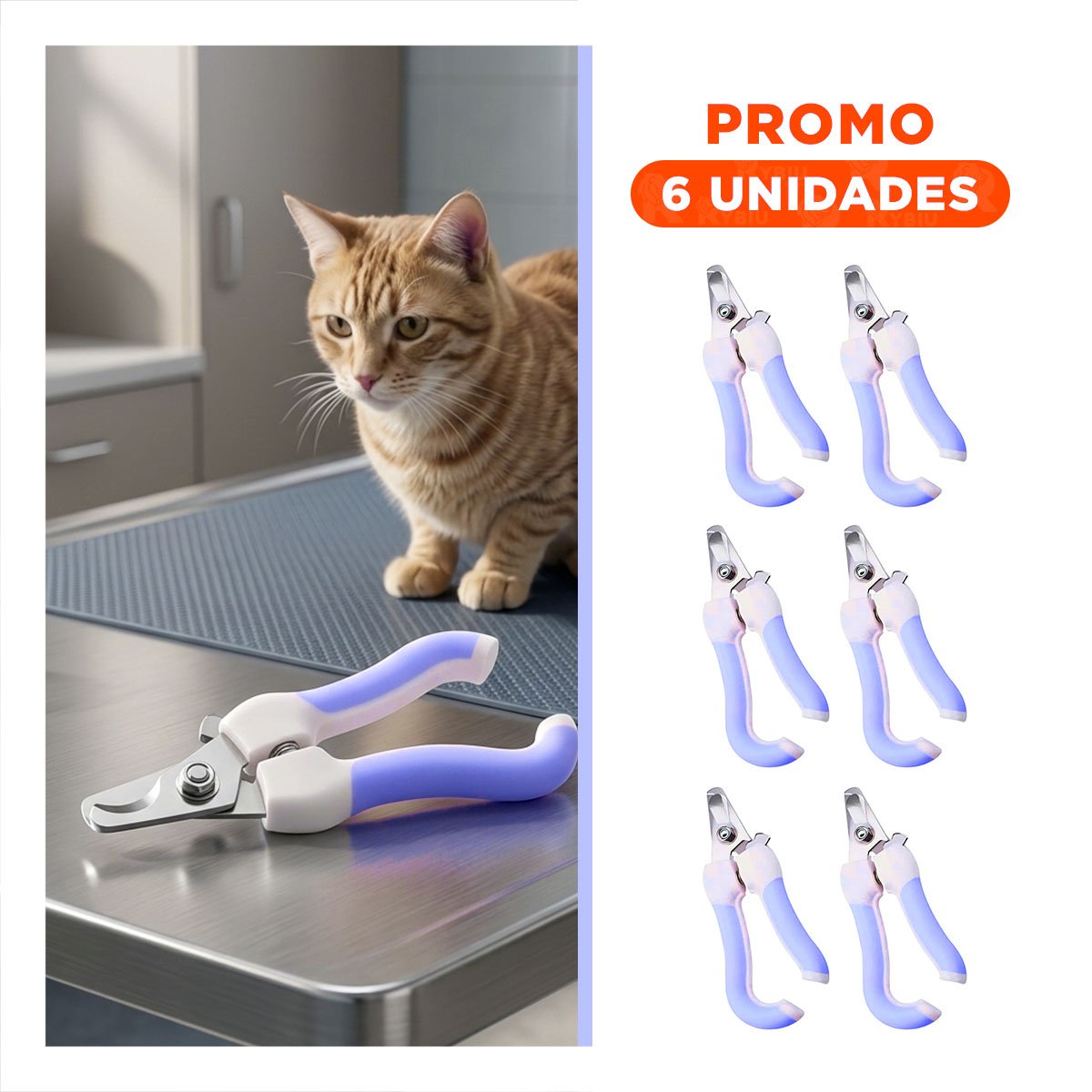 PACK6 SET DE PEDICURA PARA MASCOTAS PARA FOMENTAR MUCHA LIMPIEZA AZUL GRANDE - 1