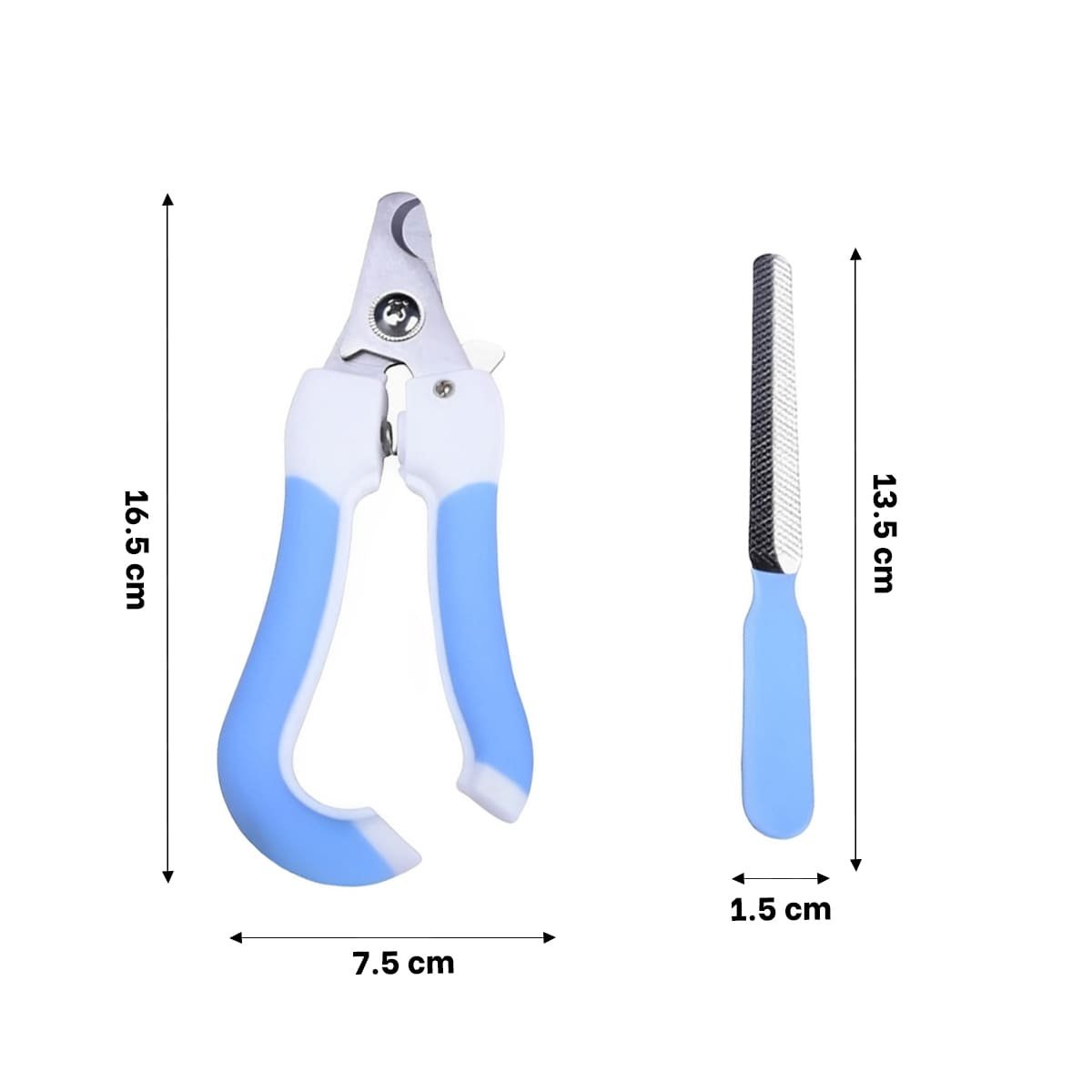 PACK6 HERRAMIENTA DE GROOMING CON TOPE AZUL GRANDE PARA MAS SEGURIDAD Y+PAPEL REGALO - 4