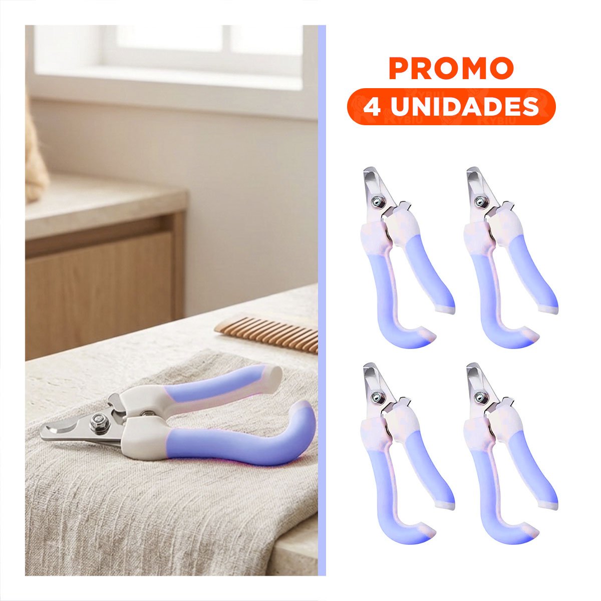 PACK4 CORTA UÑAS PET AZUL GRANDE DE CALIDAD ROBUSTA PARA MASCOTAS FUERTES Y+REGALO STICKER - 1