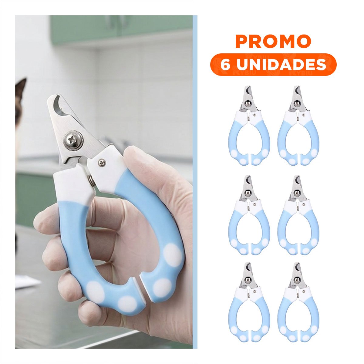 PACK6 ACCESORIO DE ASEO CELESTE CHICO PARA SUS MANOS - 1