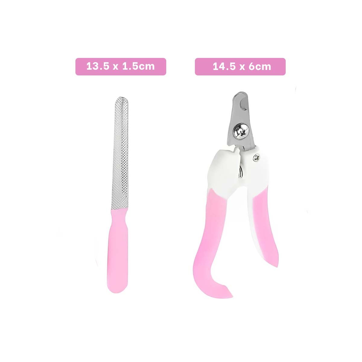 PACK2 CORTA UÑAS PET ROSADO CHICO DE TACTO SUAVE PARA SUS MANOS Y+PAPEL REGALO - 4