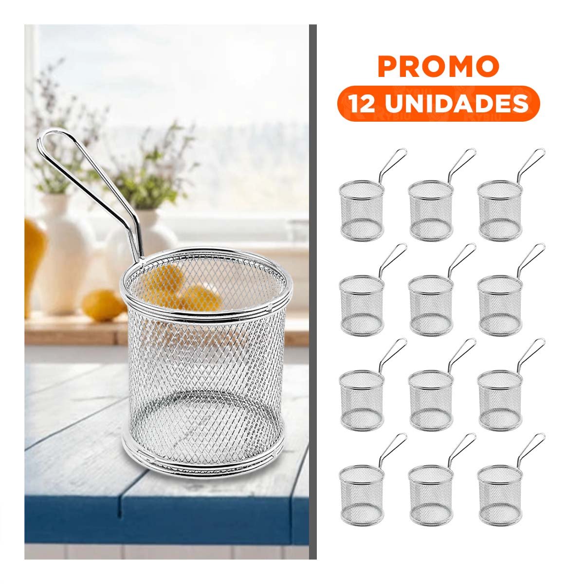 PACK12 CONTENEDOR CIRCULAR EN ACERO PARA SNACKS CASEROS Y+REGALO STICKER - 1