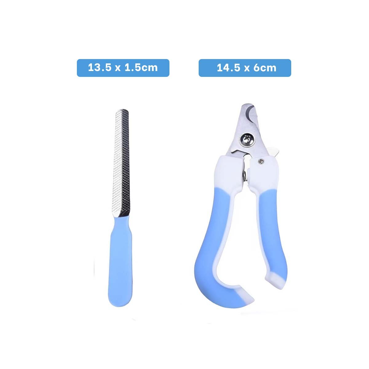 PACK6 HERRAMIENTA DE GROOMING CON TOPE AZUL CHICO PARA MAS SEGURIDAD Y+PAPEL REGALO - 4