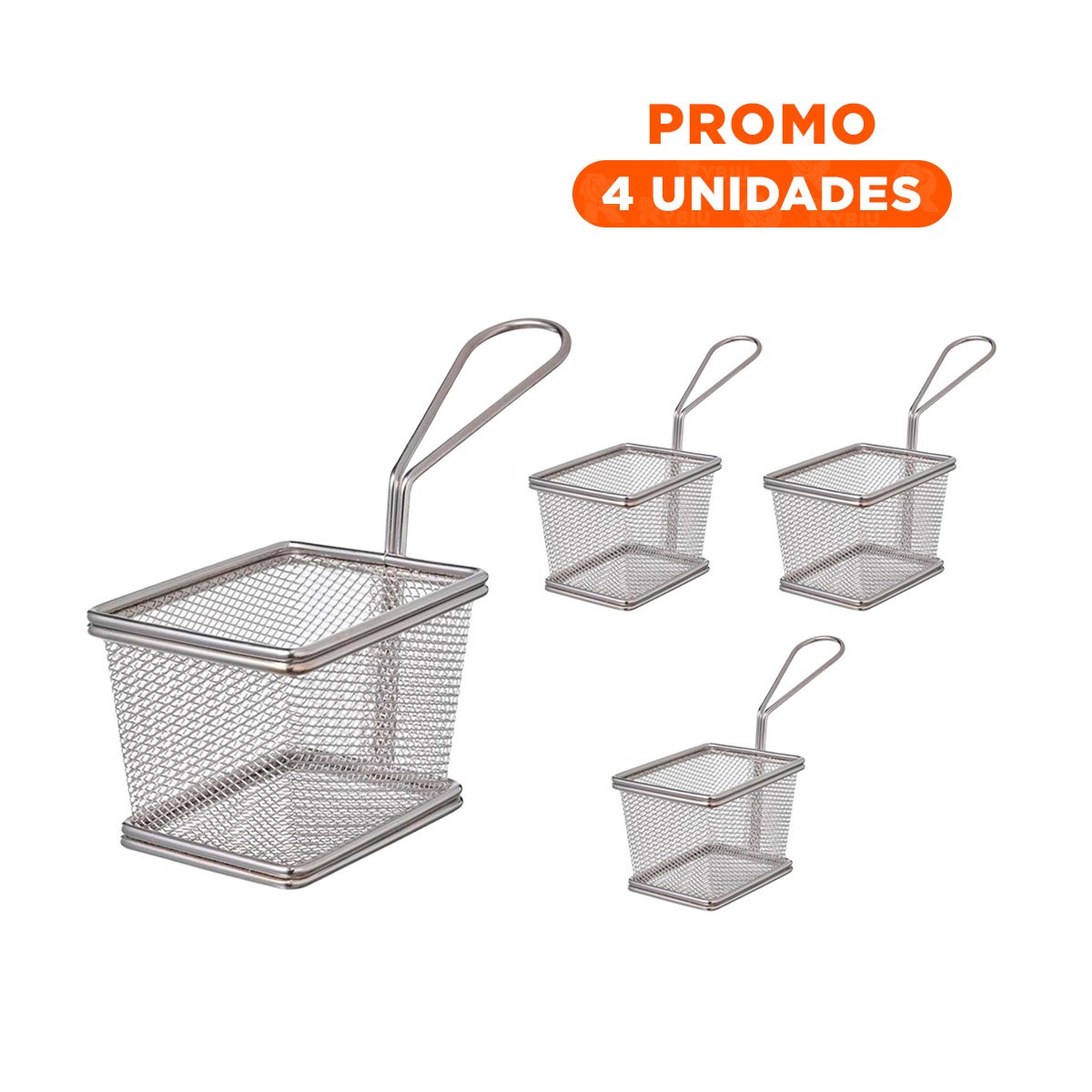 PACK4 BASE METALICA PARA FRITURAS PLATEADO DURADERA PARA COCINA MODERNA Y+REGALO STICKER - 1