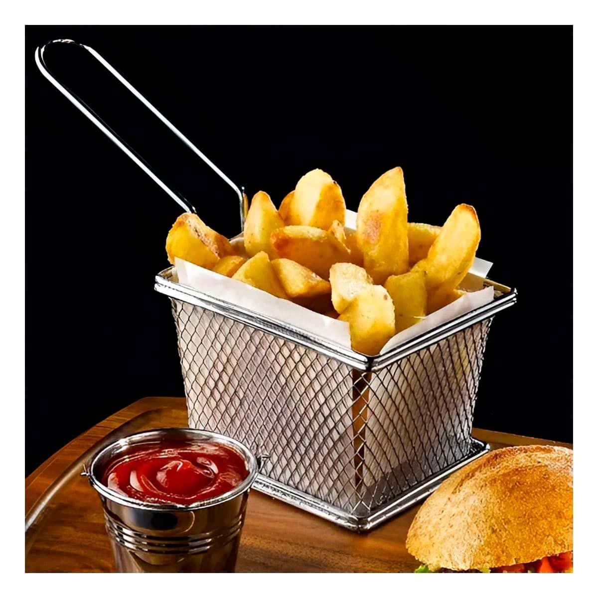 PACK4 BASE METALICA PARA FRITURAS PLATEADO DURADERA PARA COCINA MODERNA Y+REGALO STICKER - 3
