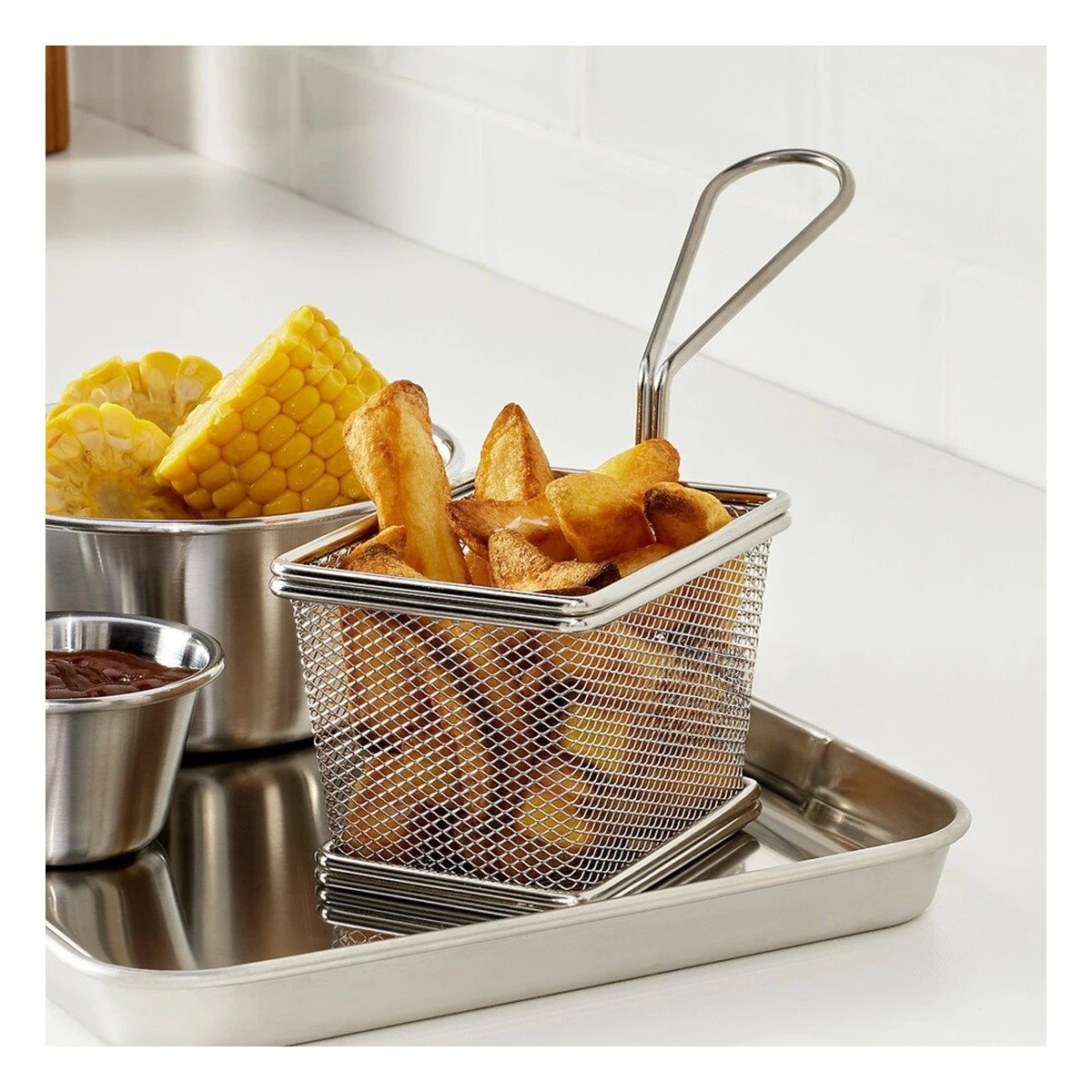 PACK6 CONTENEDOR PARA SNACKS FRITOS PLATEADO 10X8X7 CM PRESENTACION Y+REGALO STICKER - 5