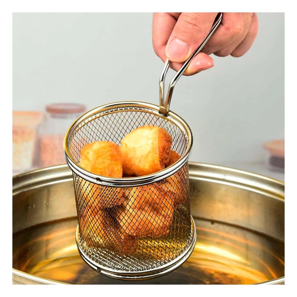 PACK4 COLADOR DE COCINA CIRCULAR PARA ESCURRIR PAPAS FRITAS Y+PAPEL REGALO - 2