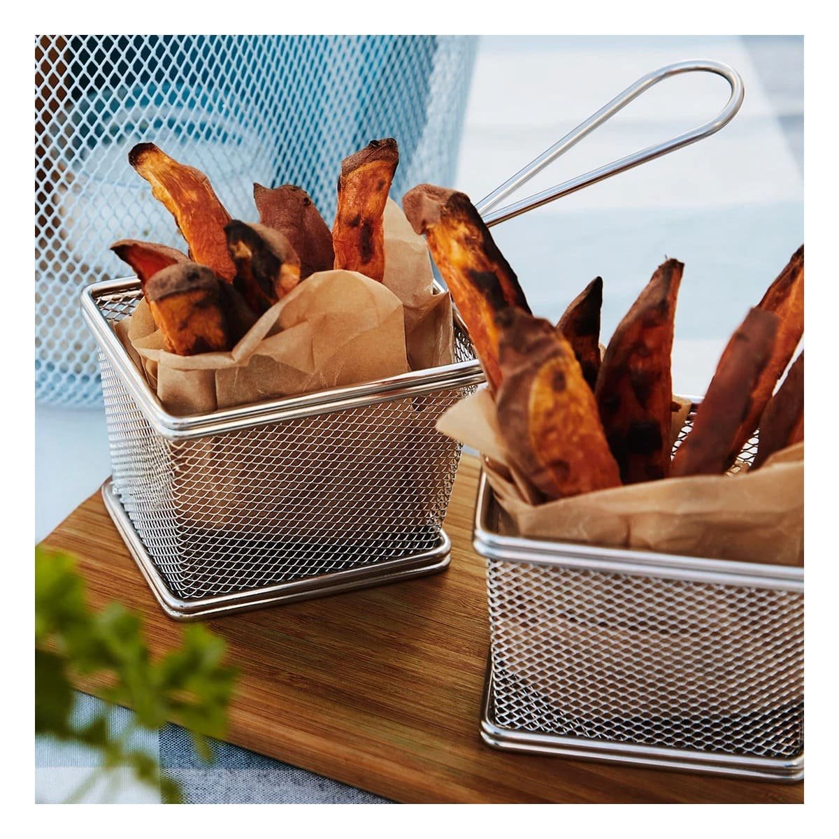 PACK6 CONTENEDOR COMPACTO PARA PAPAS FRITAS PLATEADO 10X8X7 CM HOGAR Y+PAPEL REGALO - 2