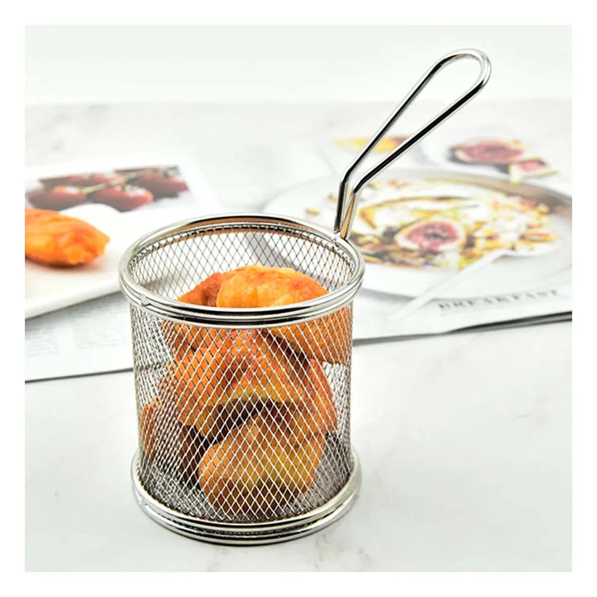 PACK12 CONTENEDOR DE COCINA CIRCULAR PARA FREIR PAPAS - 3