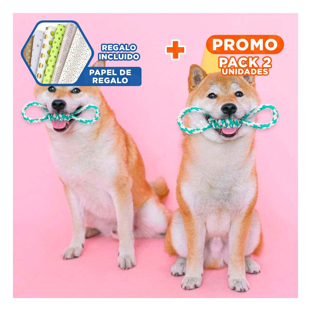 PACK2 CUERDA SOGA 4 NUDOS PET TURQUESA DE APLICACION MUY UTIL Y+PAPEL REGALO - 1