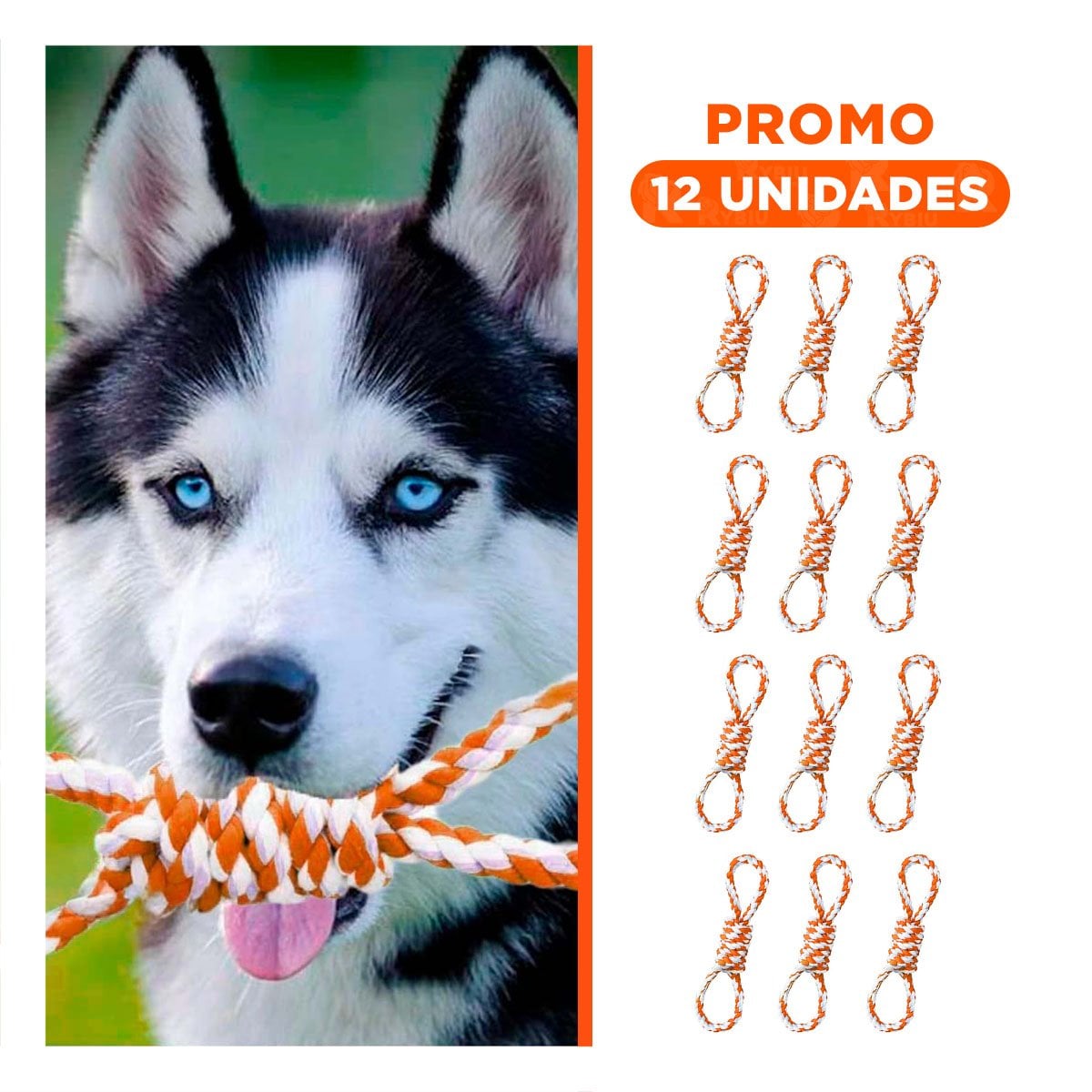 PACK12 ELEMENTO DE JUEGO CON 4 NUDOS ANARANJADO PARA COLOCAR EN SU ESTANTE Y+REGALO STICKER - 1