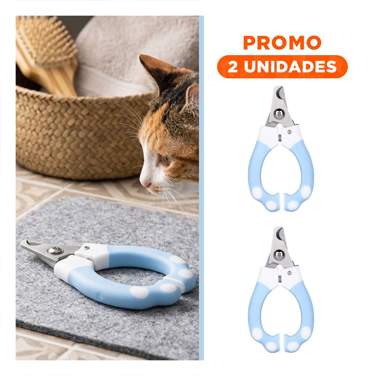 PACK2 HERRAMIENTA DE GROOMING CELESTE CHICO DE GRAN BRILLO - 1