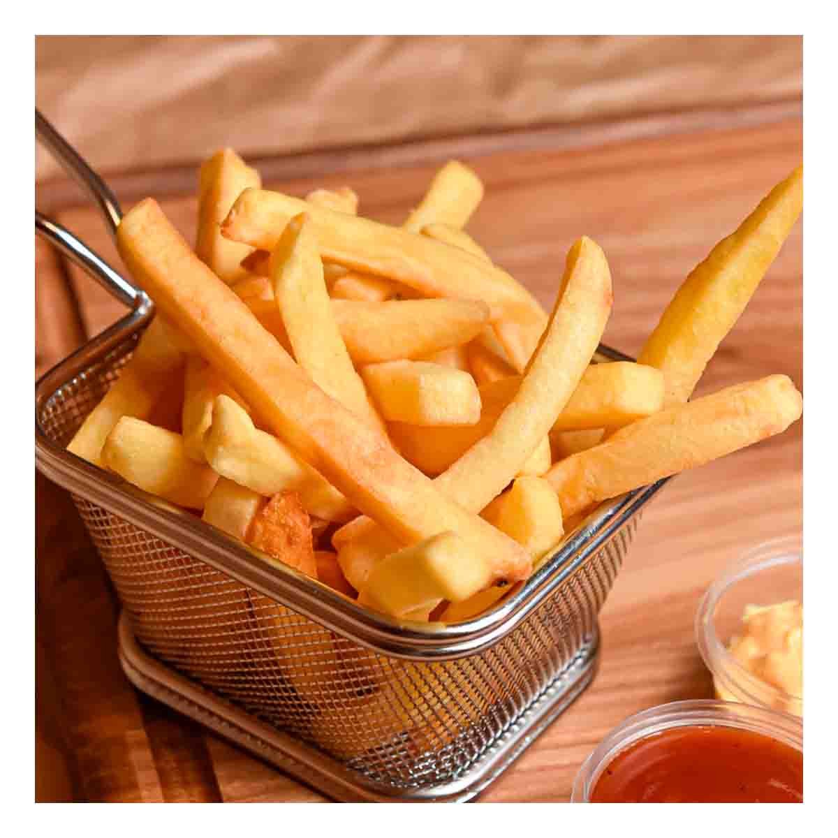 PACK2 RECIPIENTE COMPACTO PARA PAPAS FRITAS PLATEADO 13X8X8 CM HOGAR Y+REGALO STICKER - 3