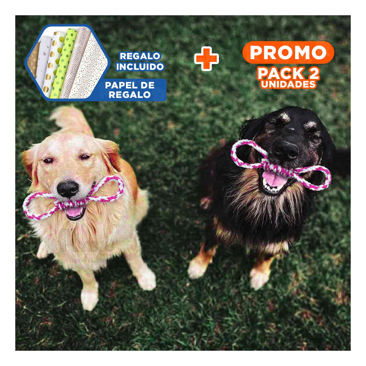 PACK2 CUERDA SOGA 4 NUDOS PET ROSADO DE APLICACION MUY UTIL Y+PAPEL REGALO - 1