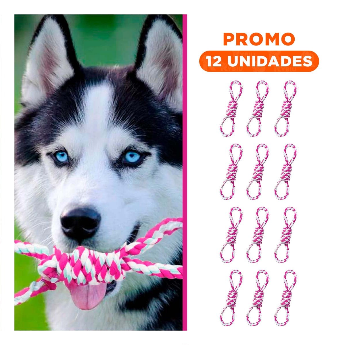 PACK12 ELEMENTO DE JUEGO CON 4 NUDOS ROSADO PARA COLOCAR EN SU ESTANTE Y+REGALO STICKER - 1