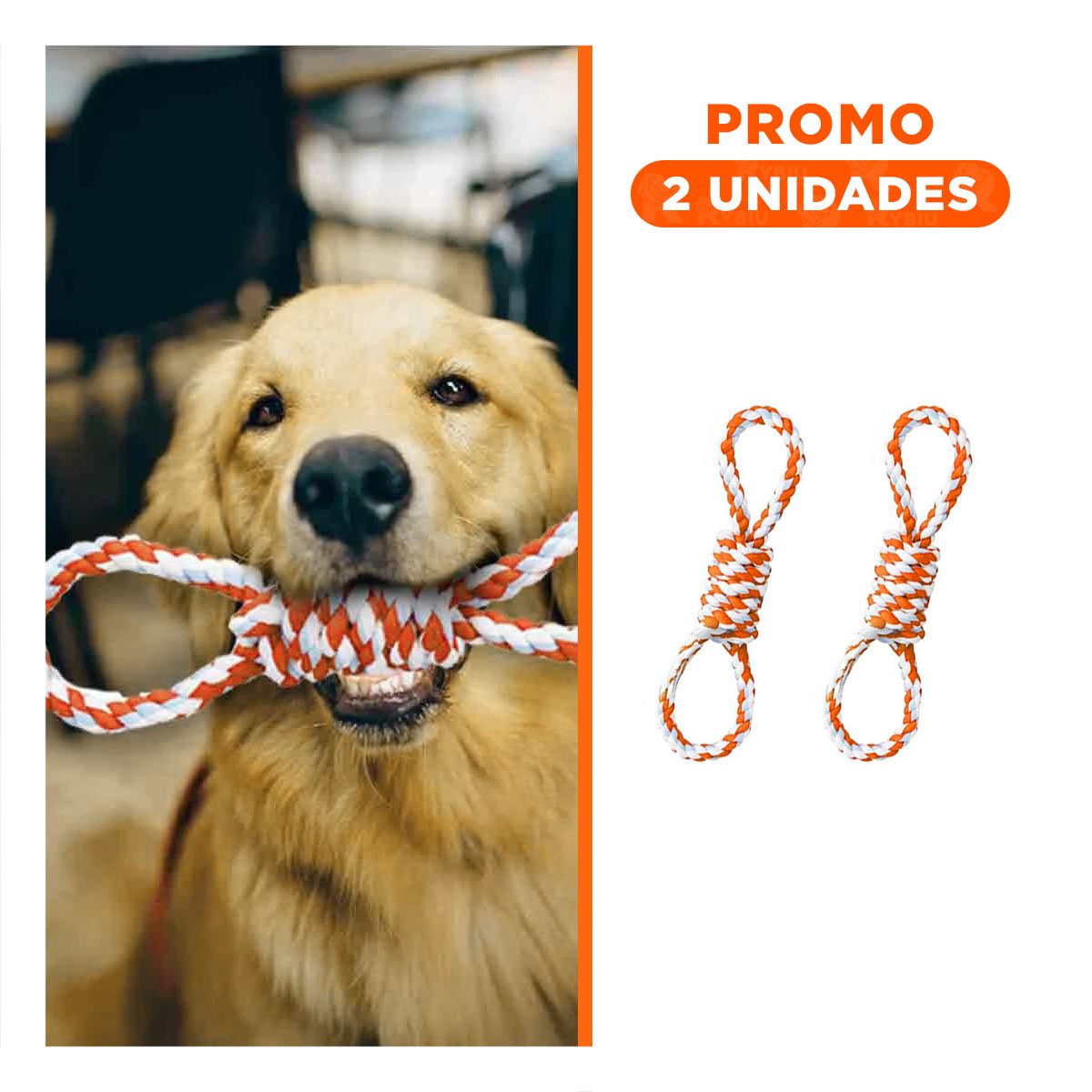 PACK2 ACCESORIO DE MORDIDA CON 4 NUDOS CON TONO ANARANJADO DE GRAN BRILLO - 1