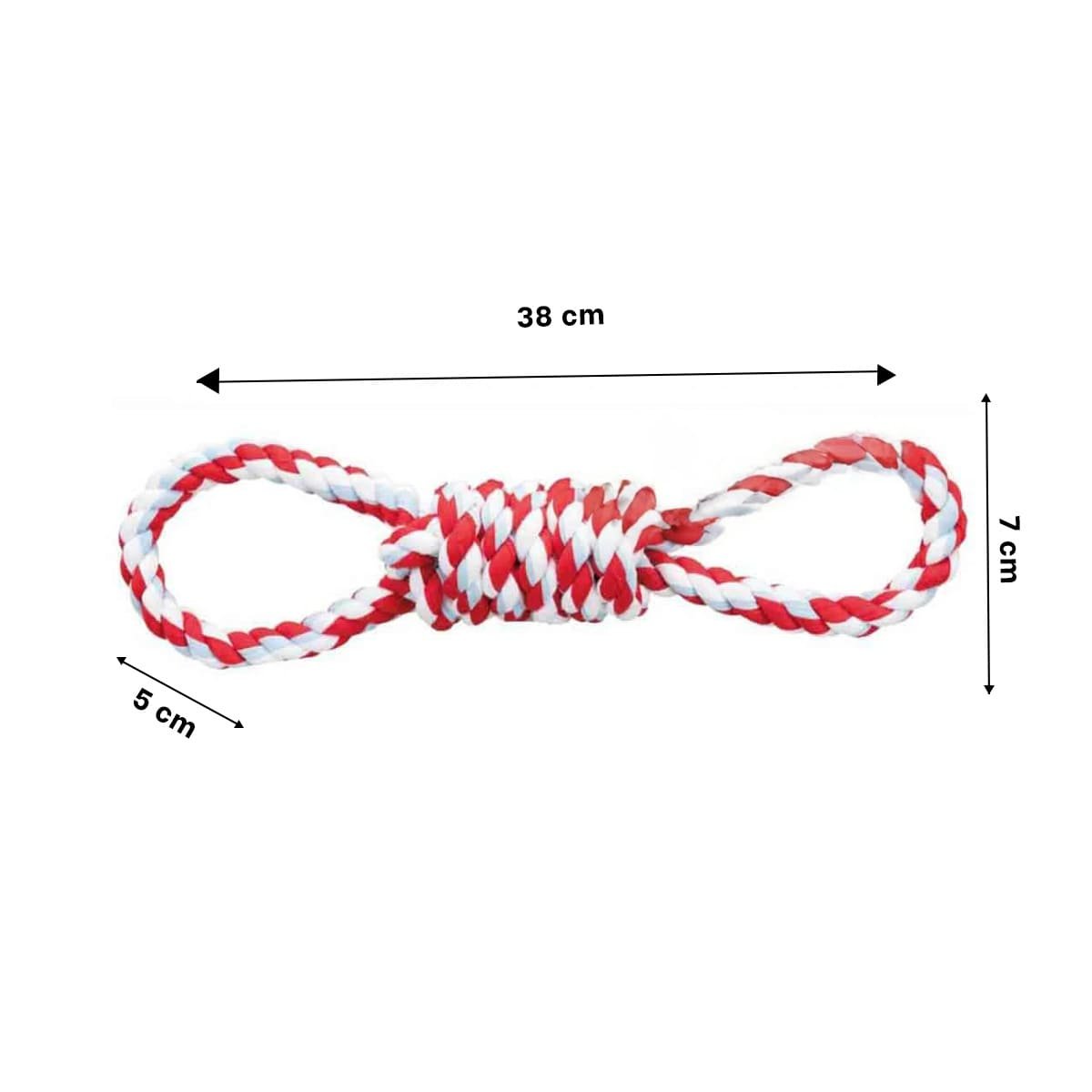 PACK6 JUGUETE DE SOGA DE 4 NUDOS ROJO PARA DISFRUTAR DE SU TARDE Y+REGALO STICKER - 4