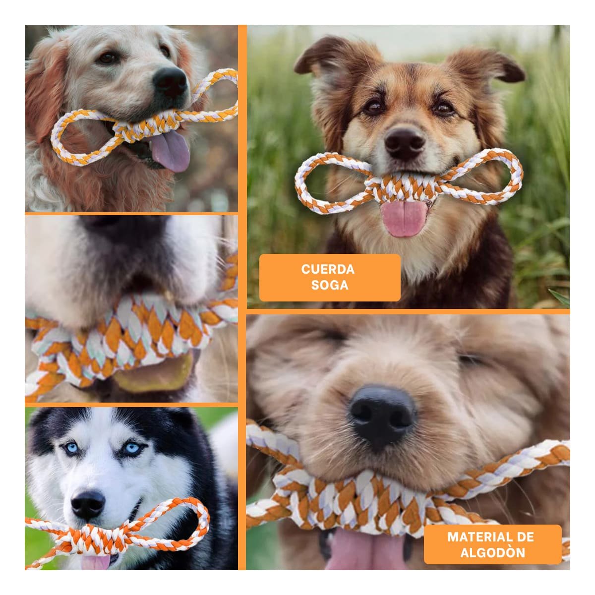 PACK12 CUERDA SOGA 4 NUDOS PET ANARANJADO PARA SU EJERCICIO DIARIO Y+PAPEL REGALO - 2