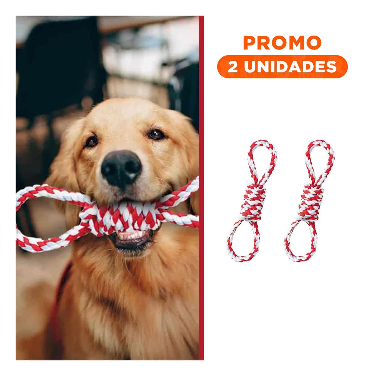 PACK2 ACCESORIO DE MORDIDA CON 4 NUDOS CON TONO ROJO DE GRAN BRILLO - 1