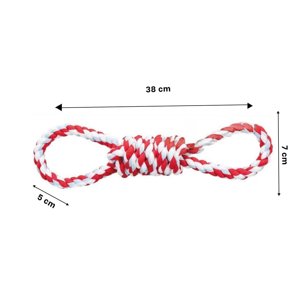 PACK12 CUERDA SOGA 4 NUDOS PET ROJO PARA SU EJERCICIO DIARIO Y+PAPEL REGALO - 4