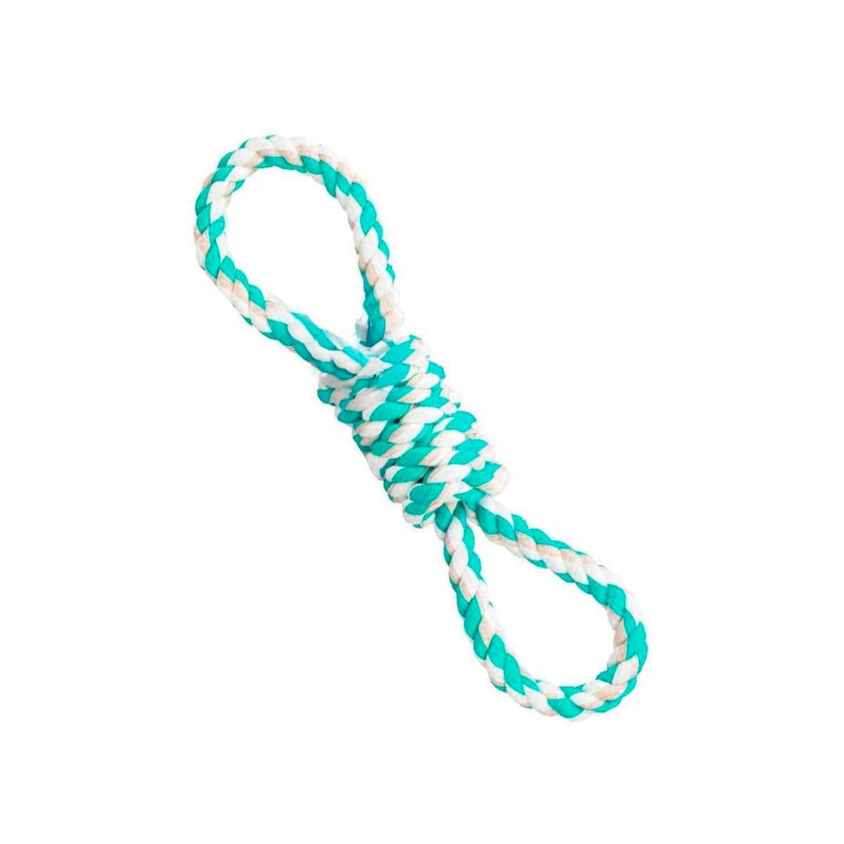PACK6 JUGUETE DE SOGA DE 4 NUDOS TURQUESA PARA DISFRUTAR DE SU TARDE Y+REGALO STICKER - 2