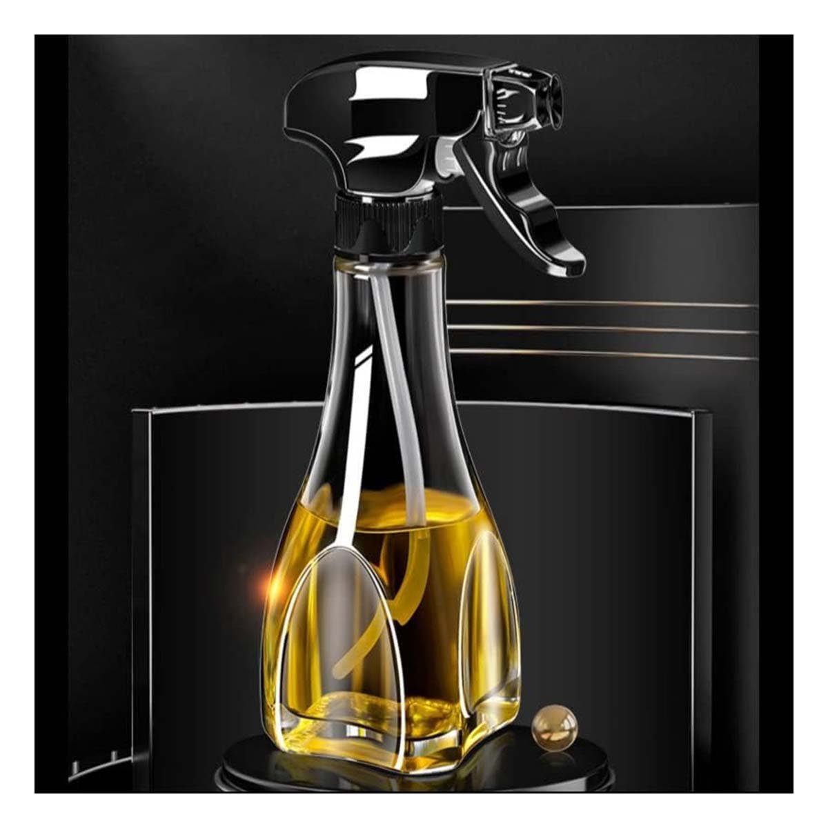 ACEITERA SPRAY 240ML NEGRO COMODA Y RESISTENTE PREPARAR COMIDAS Y+PAPEL REGALO - 2