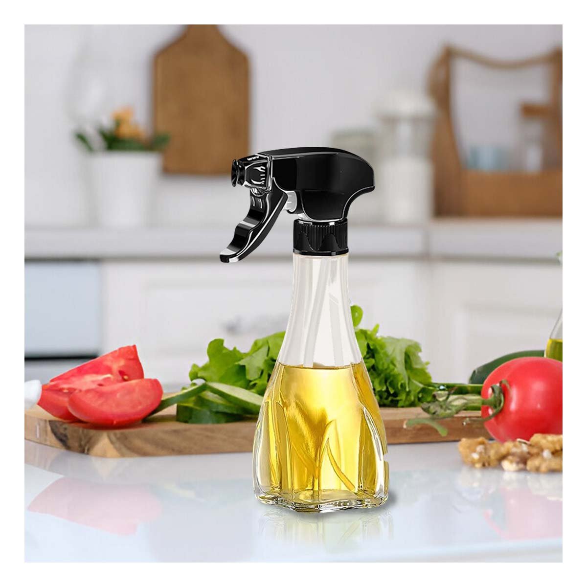 PACK6 APLICADOR DE ACEITE SPRAY 240ML NEGRO COMODO Y FACIL DE LIMPIAR Y+PAPEL REGALO - 2