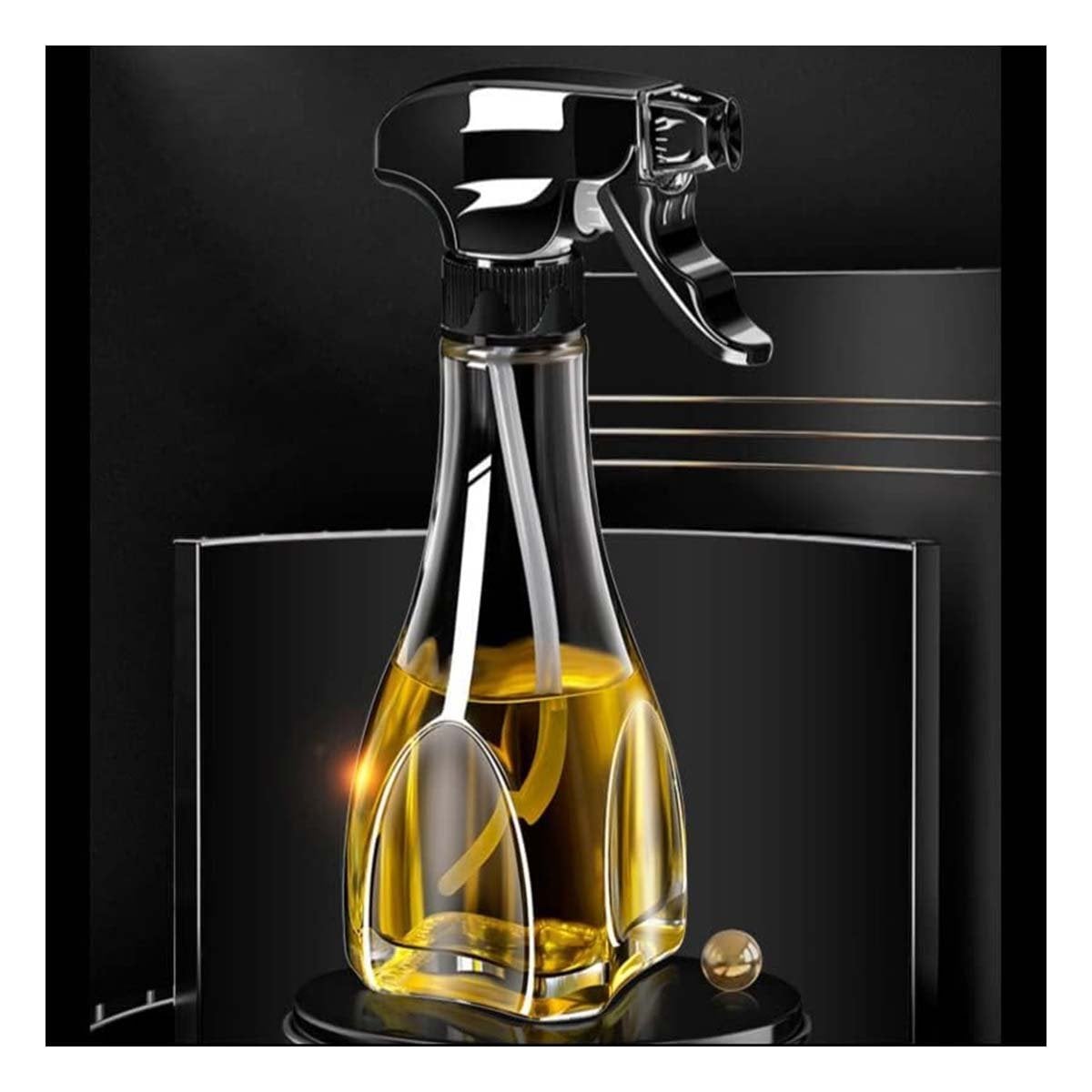PACK4 APLICADOR DE ACEITE SPRAY 240ML NEGRO PRACTICO Y FUNCIONAL Y+REGALO STICKER - 3