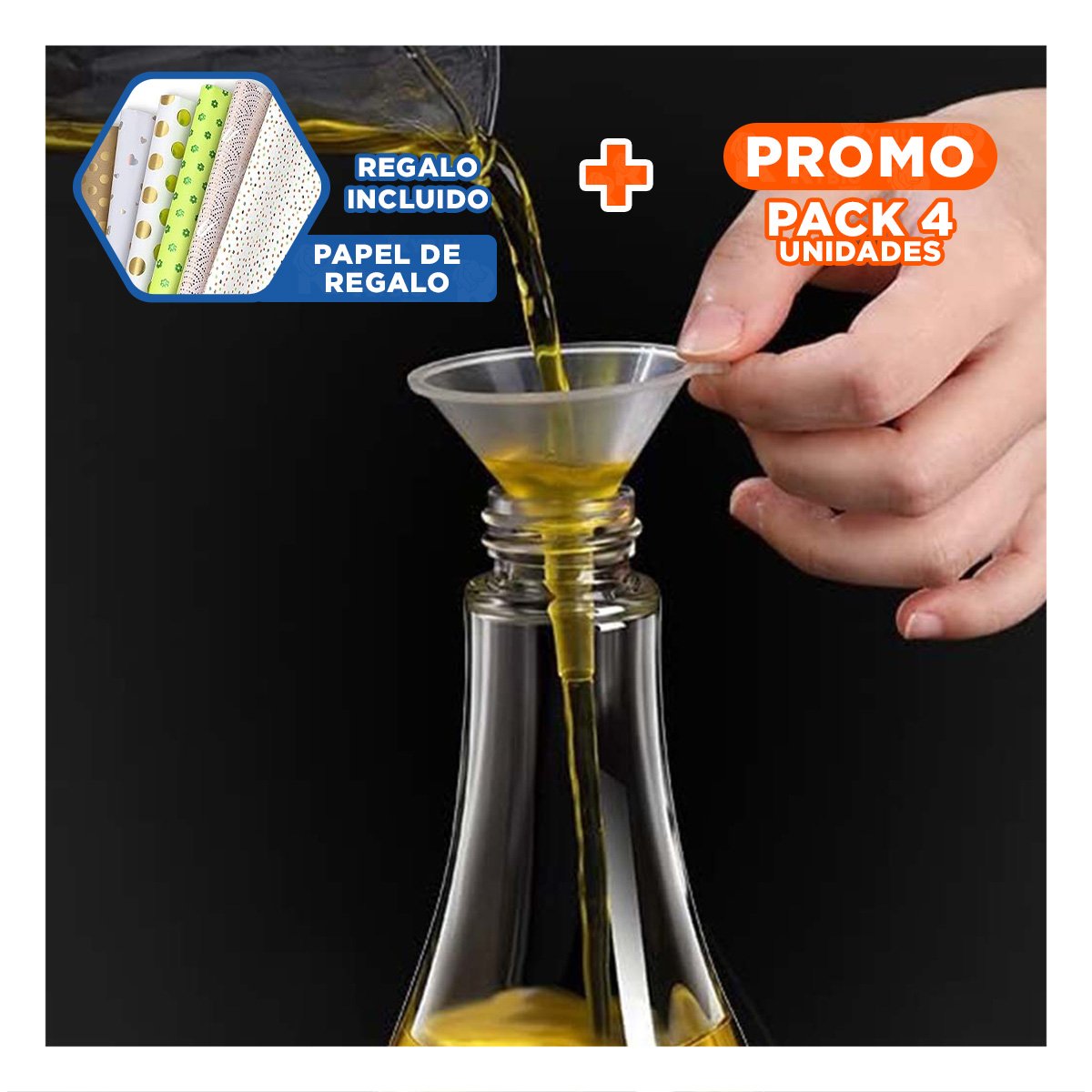PACK4 SUMINISTRO DE ACEITE SPRAY 240ML BLANCO FUNCIONAL Y DURADERO Y+PAPEL REGALO - 1
