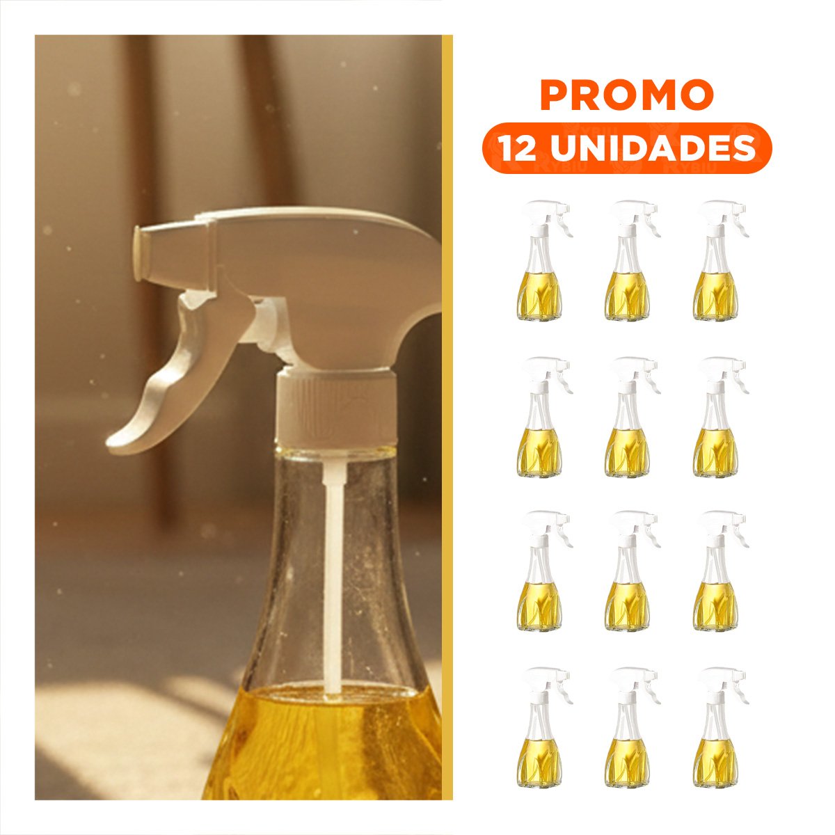 PACK12 APLICADOR DE ACEITE SPRAY 240ML BLANCO MODERNA Y RESISTENTE Y+REGALO STICKER - 1