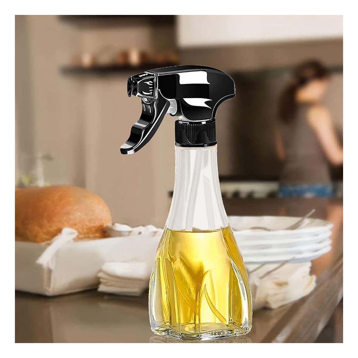 ACEITERA SPRAY 240ML NEGRO PRACTICA Y FACIL DE USAR SAZONAR RECETAS - 2