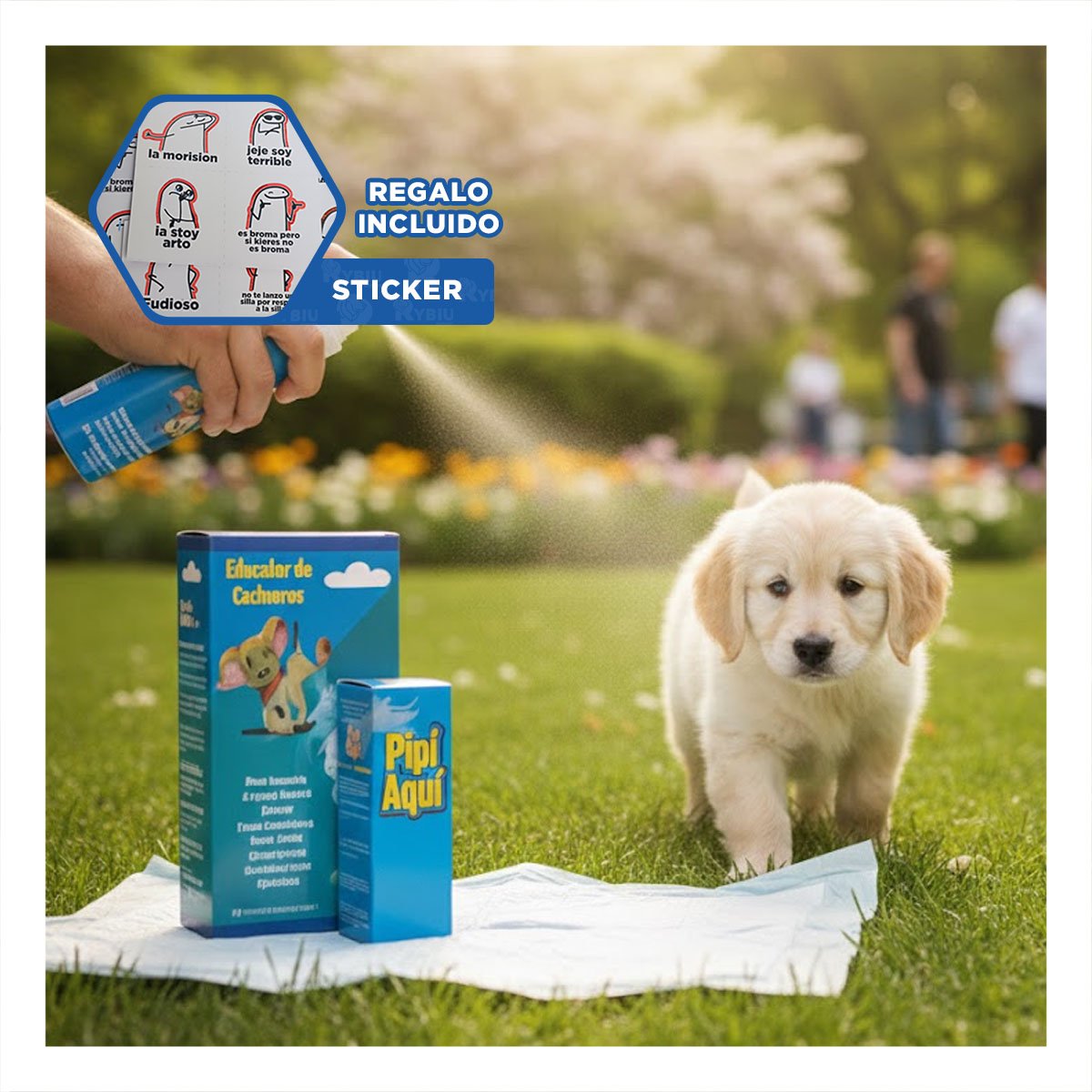 HERRAMIENTA PRACTICA PARA ADIESTRAR DONDE HACER SUS NECESIDADES CELESTE Y+REGALO STICKER - 1