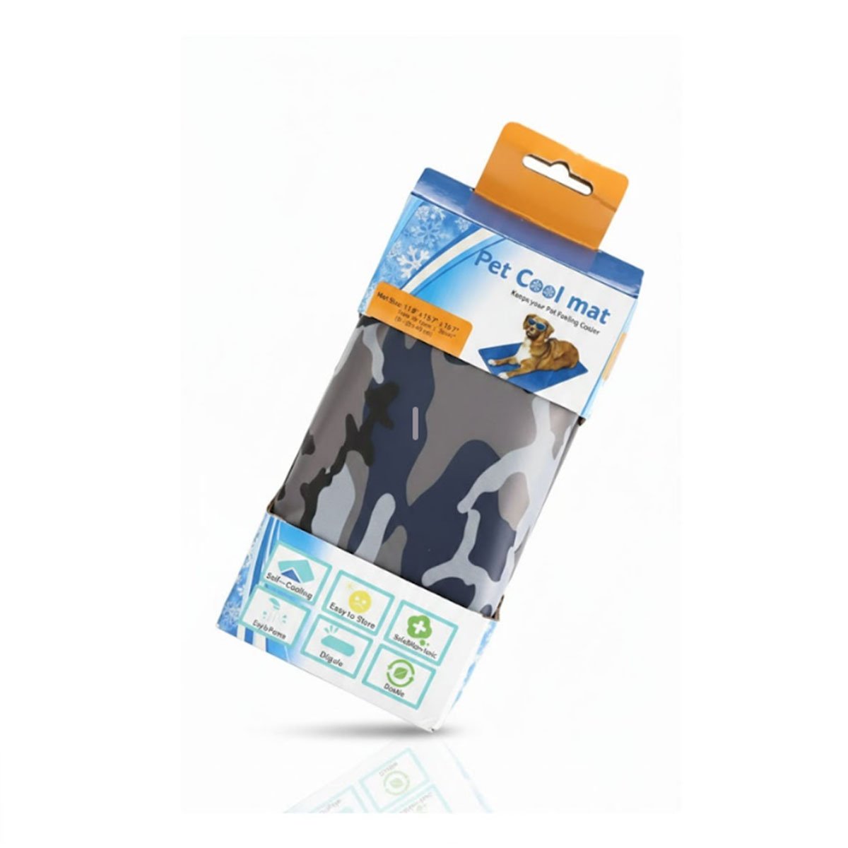 CARPETA PARA REFRESCAR LA ZONA FAVORITA DE TU MASCOTA 81X96CM XL MILITAR Y+LIGAS REGALO - 3
