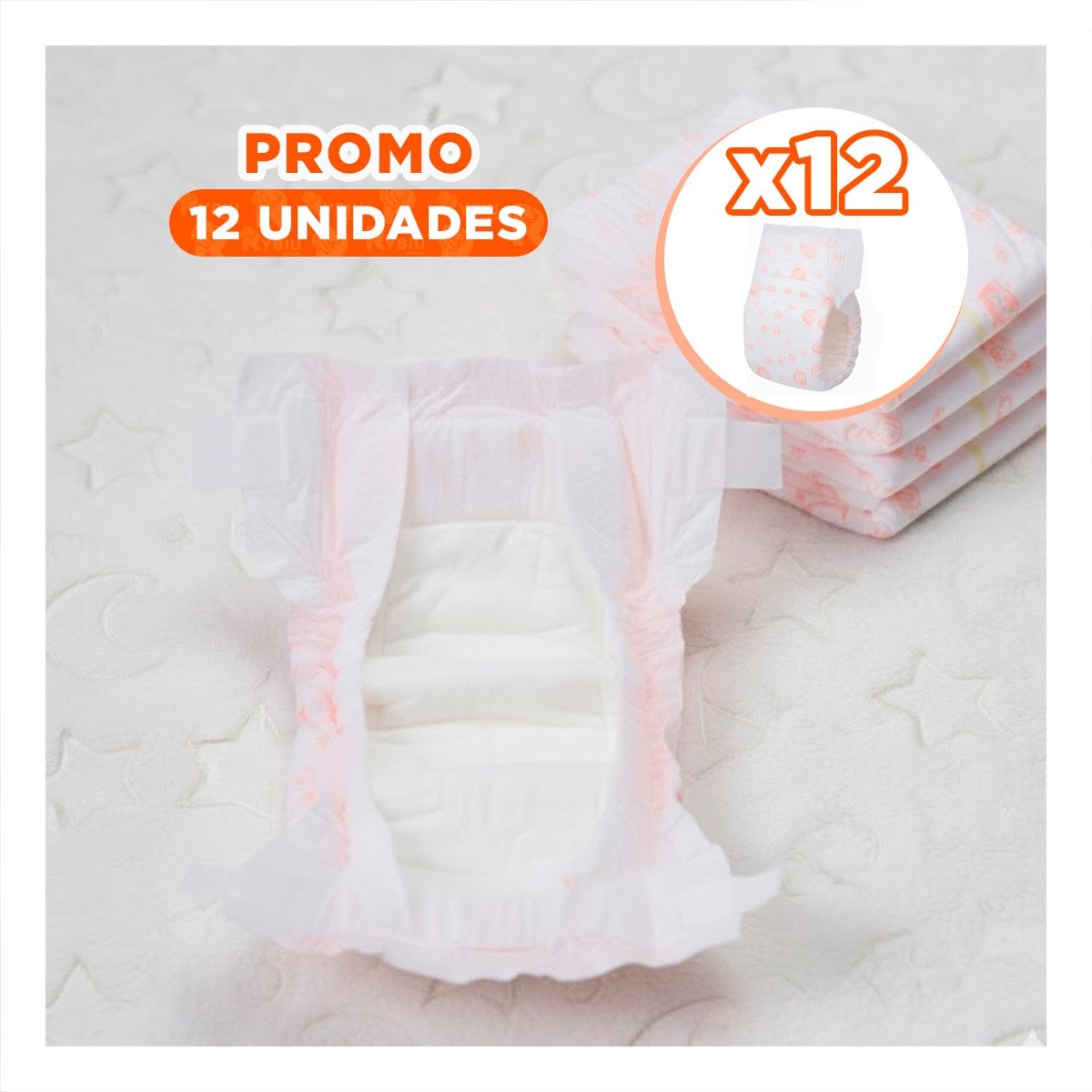 PACK12 PANTIE DE USO DIARIO CON LATERALES ELASTICOS PERRO HEMBRA TALLA S ROSADO - 1