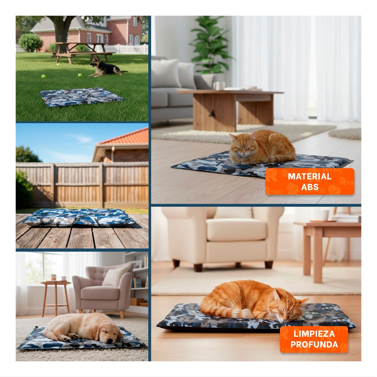 PACK6 ALFOMBRA PARA GATO DE USO INTERIOR 50X65CM MD MILITAR Y+PAPEL REGALO - 3