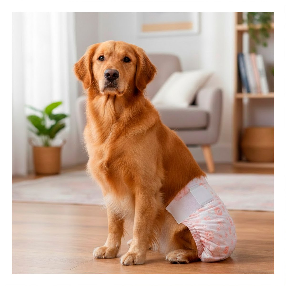 CUBRECOLA PRACTICO Y FACIL DE PONER PARA MASCOTAS PERRO HEMBRA L ROSADO Y+LIGAS REGALO - 2