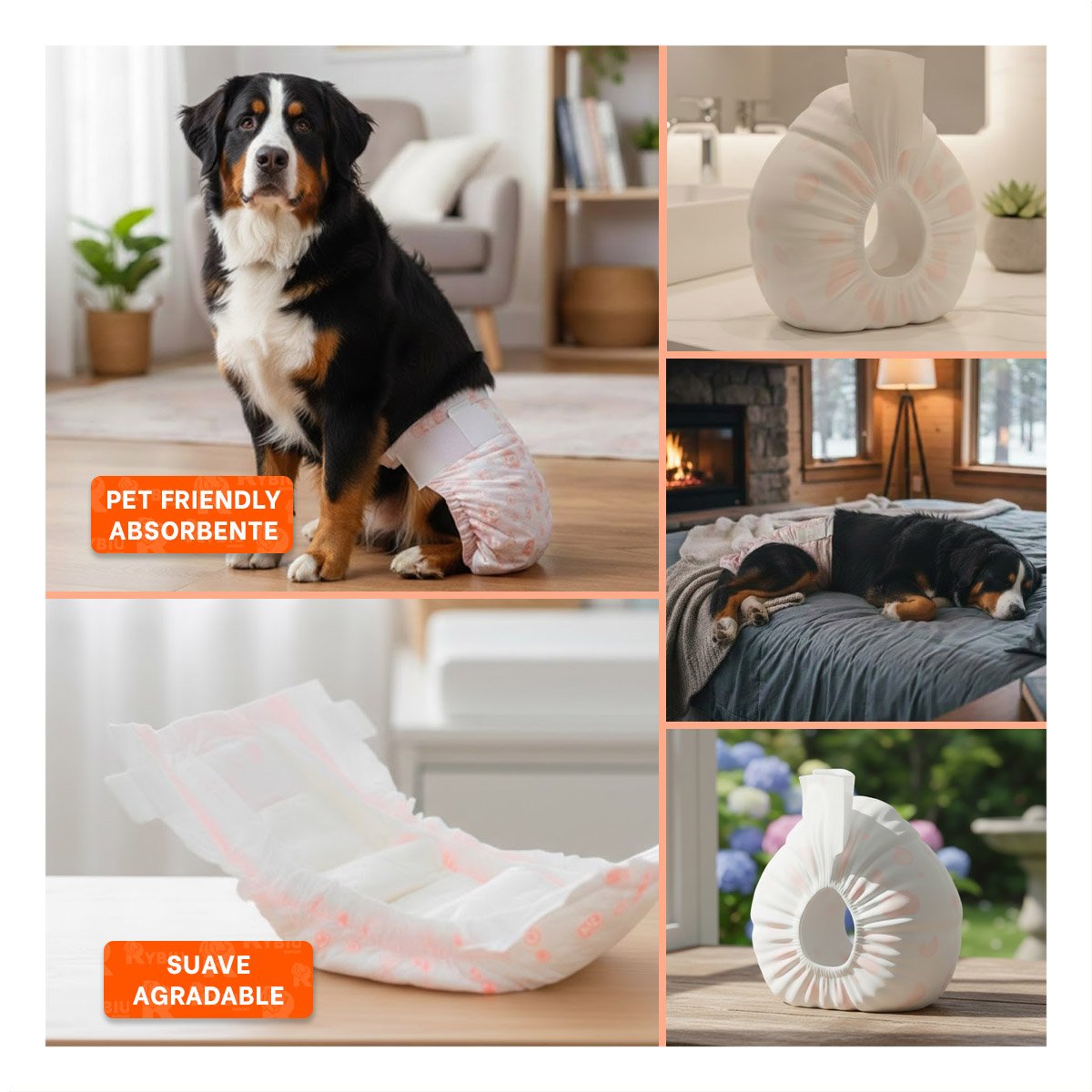 PROTECTOR CON CIERRE SEGURO Y BUEN SOPORTE PERRO HEMBRA TALLA XL ROSADO - 5
